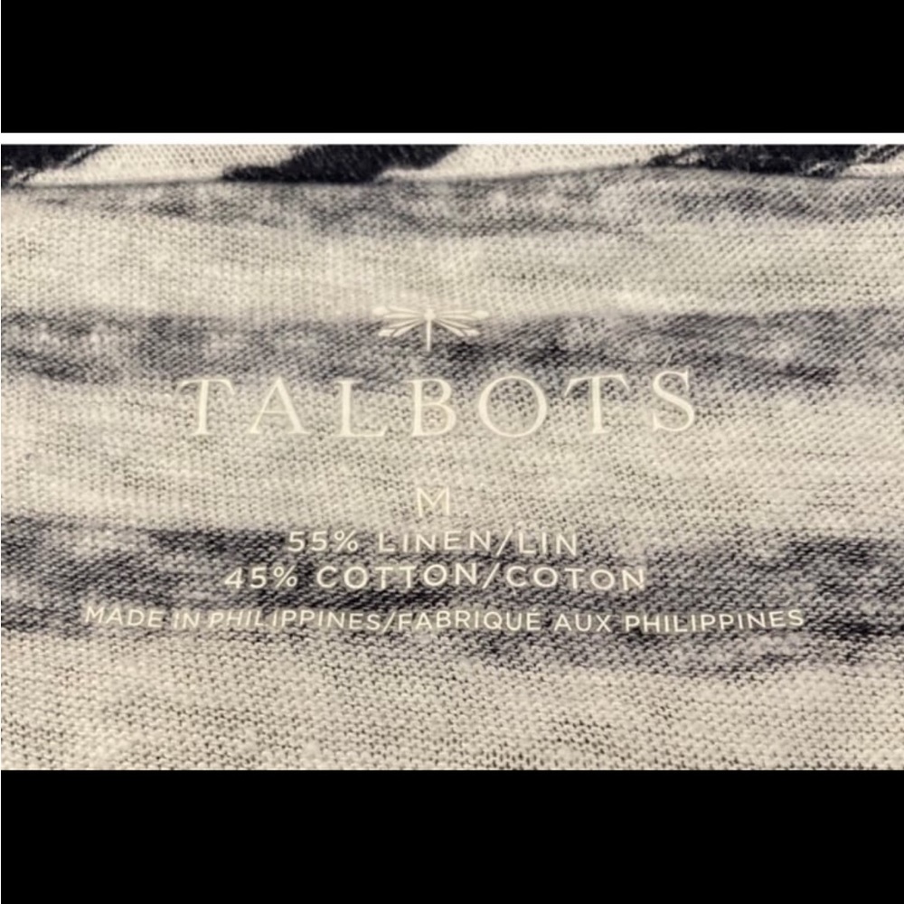 Talbots boat neck medium striped shirt - Picture 5 of 11